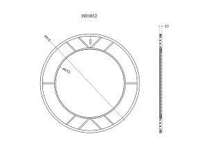 Зеркало круглое в металлической раме (золото) 3 (превью)