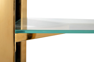 Стеллаж прозрачное стекло/золото 3 (превью)