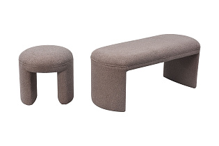 Пуф Тедди (Teddy) коричнево-серый