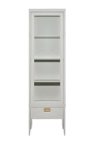 Шкаф-витрина со стеклянным фасадом бежевый