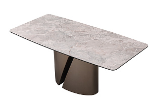 Стол обеденный керамический серый