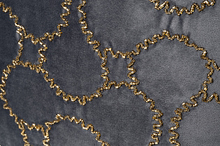 Подушка декоративная с бисером «Восьмерки» синяя 2 (превью)