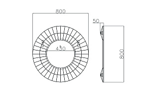 Зеркало круглое с объемной рамой