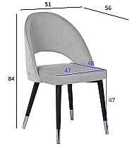 Стул велюровый пепельно-розовый