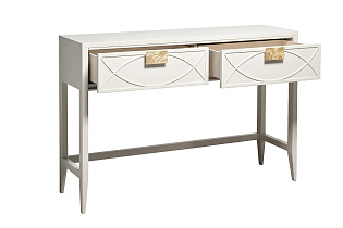 Консоль с 2-мя ящиками бежевая