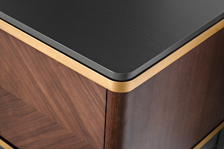 Консоль с 2-мя ящиками темный шпон