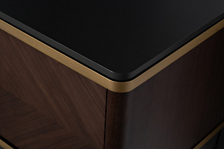 Консоль с 2-мя ящиками темный шпон