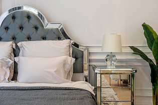 Лампа настольная «хрустальная» с кремовым плафоном 4 (превью)