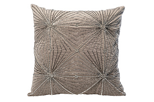 Подушка декоративная с бисером «Лучи» серебро 1 (превью)