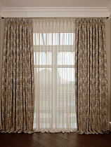 Портьера Бромли (Bromley) 275х260см бежевая