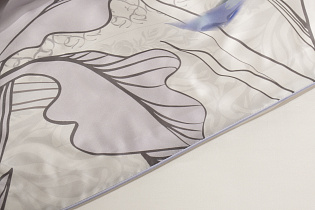 Комплект постельного белья "Ирисы" тенсель 145х210см с наволочками 50х70см