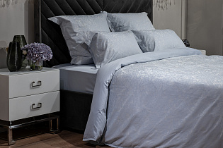 Комплект постельного белья "Илария" голубой 145х210см с наволочками 50х70см