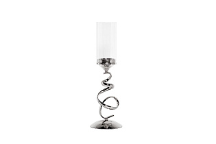 Подсвечник на металлической ножке (серебряный)