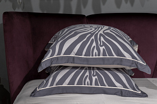 Комплект постельного белья "Саванна" серый семейный с наволочками 50х70см