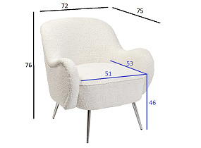 Кресло букле кремовое