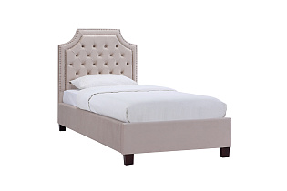 Кровать велюровая крем-брюле