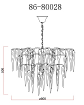 Люстра Весна (Primavera) подвесная золото