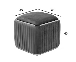 Пуф Гларус (Glarus) велюровый коричневый