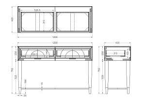Консоль зеркальная с двумя ящиками 9 (превью)