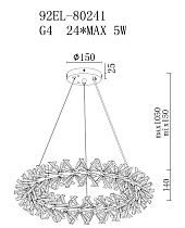 Люстра подвесная стекло прозрачное/латунь 2 (превью)