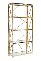 Стеллаж с прозрачным стеклом (золотой) 2 (превью)