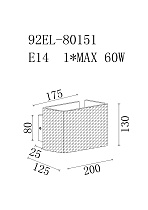 Бра стекло прозрачное/латунь