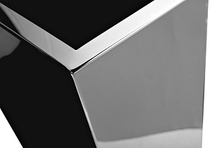 Кашпо напольное высокое серебряное