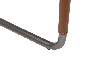 Стул обеденный букле кремовый/экокожа терракотовая