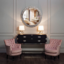 Лампа настольная «хрустальная» с кремовым плафоном 2 (превью)