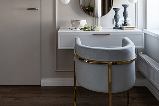 Кресло велюровое серо-голубое 6 (превью)