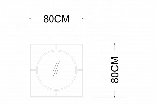 Зеркало квадратное декоративное