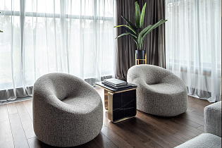 Кресло вращающееся Luna шенилл серое