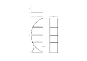 Стеллаж «Полусфера» прозр.стекло/хром 6 (превью)