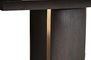 Стол обеденный раскладной с керамической столешницей и шпонированной вставкой