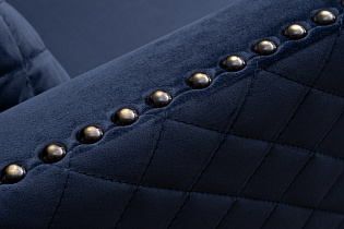 Диван-кушетка Сорренто(Sorrento) правый велюровый темно-синий