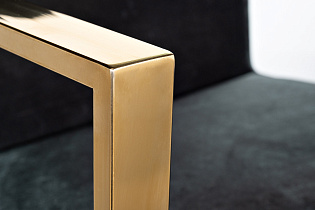 Стул велюровый зеленый/золото