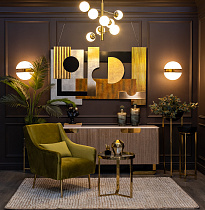 Столик журнальный с прозрачным стеклом (цвет золото) 8 (превью)