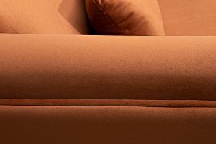 Диван Треви(Trevi) трехместный раскладной с кантом терракотовый