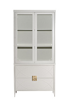 Шкаф-витрина с 2-мя стеклянными фасадами бежевый