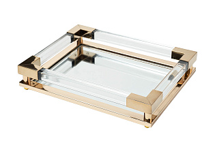 Поднос прямоугольный зеркальный/золото