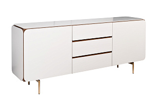 Комод с ящиками и дверцами белый