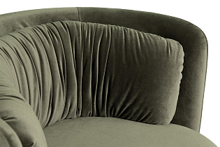 Кресло поворотное велюровое зеленое