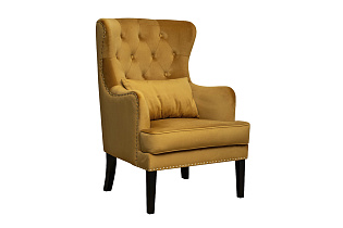 Кресло Римини(Rimini) велюровое горчичное