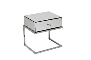 Тумбочка с ящиком зеркальная/хром 2 (превью)