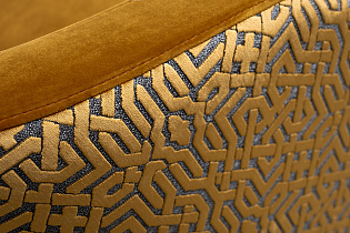 Кресло Napoli вращающееся велюровое с принтом