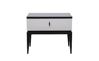 Тумбочка прикроватная Este черно-серая