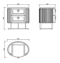 Тумбочка Luchiano с мраморной столешницей