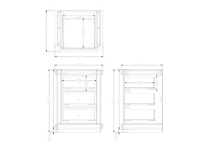 Тумбочка прикроватная зеркальная