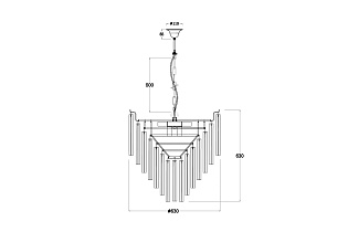 Люстра из матового стекла