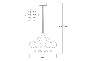 Светильник подвесной Шары (Globo) матовое стекло/серебро